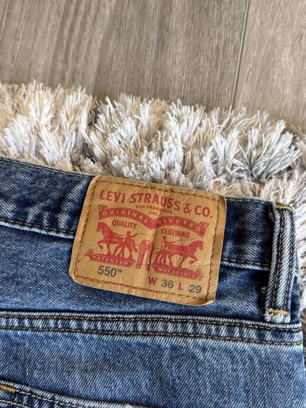 Levi'S Blue 00 S Levi 550 Denim Regular Fit Jeans Men 36X29 Casual Sz 36X29 - Picture 5 of 10